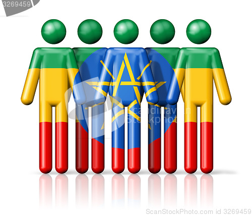 Image of Flag of Ethiopia on stick figure