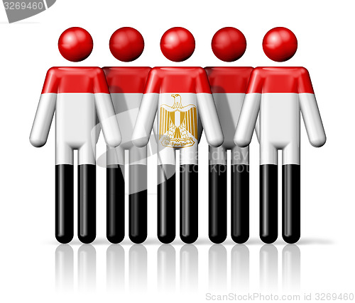 Image of Flag of Egypt on stick figure