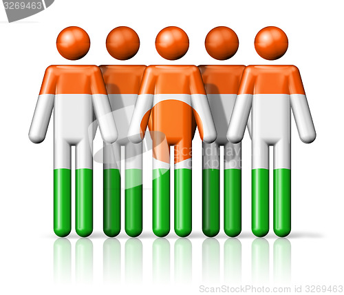 Image of Flag of Niger on stick figure