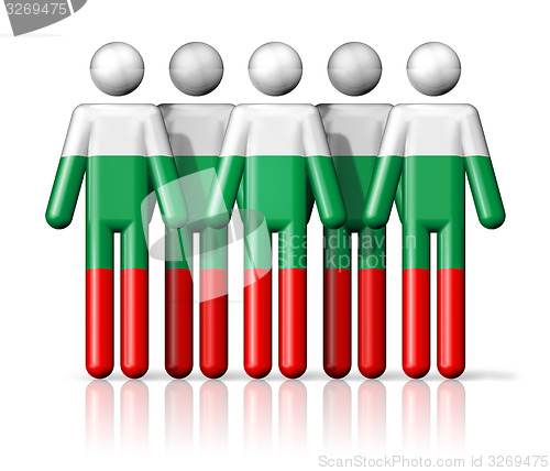 Image of Flag of Bulgaria on stick figure