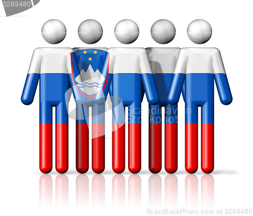 Image of Flag of Slovenia on stick figure