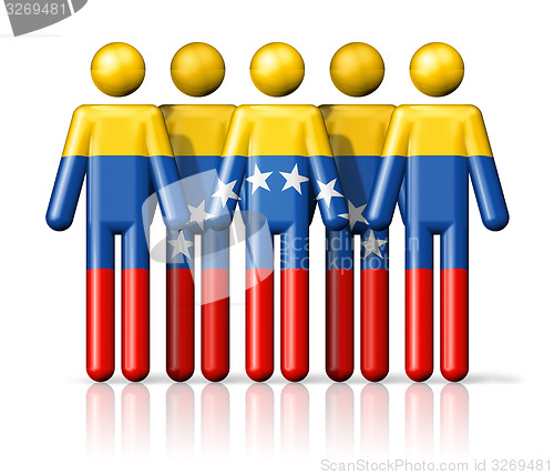 Image of Flag of Venezuela on stick figure