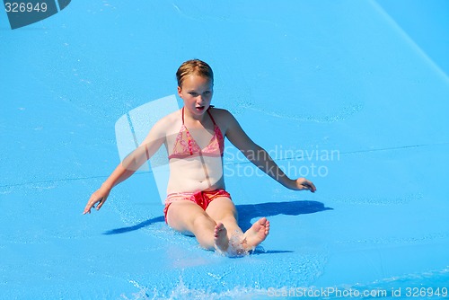 Image of Girl water slide