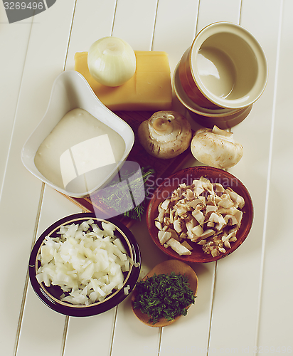 Image of Ingredients of Mushroom Julienne