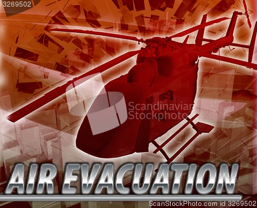 Image of Air evacuation Abstract concept digital illustration