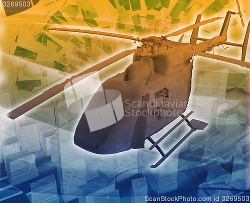 Image of Helicopter evac Abstract concept digital illustration