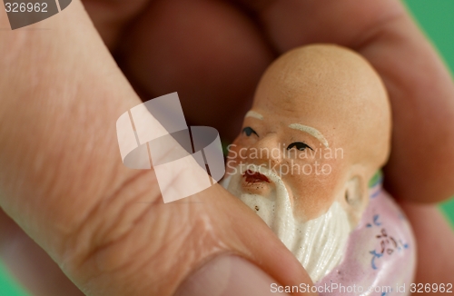 Image of Chinese porcelain - grandfather with apple happiness