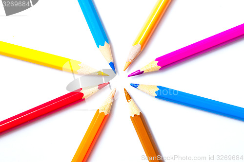 Image of varicolored pencils