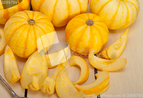 Image of fresh yellow pumpkin