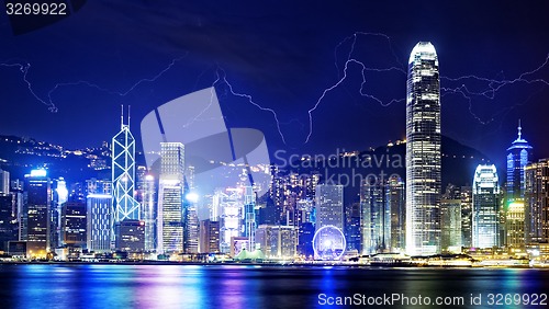 Image of Storm in the Hong Kong night