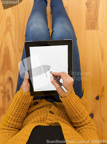 Image of Working with a tablet