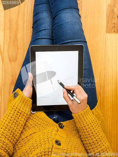 Image of Working with a tablet