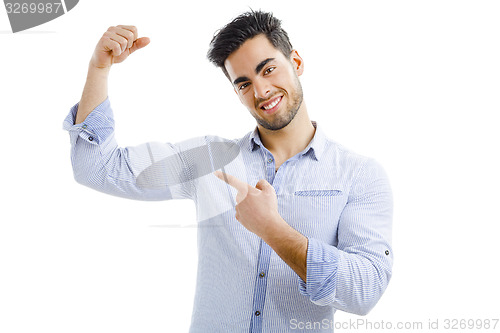 Image of Man with armpit sweat