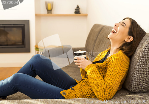 Image of Having a good time with a coffee