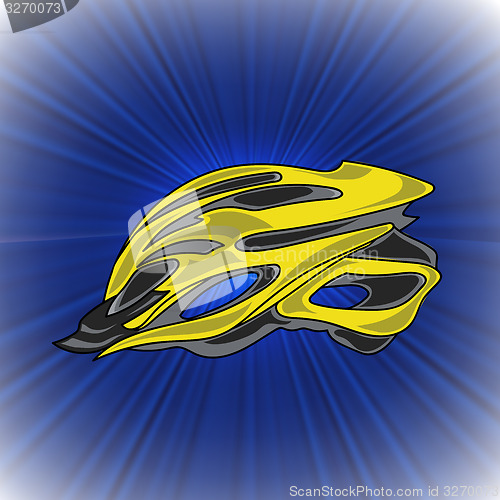 Image of Yellow Bike Helmet