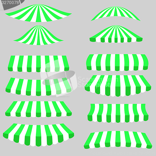 Image of Green White Tents