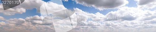 Image of Blue sky, clouds and sun light