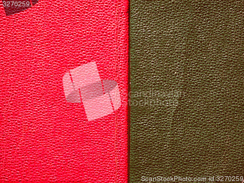 Image of Retro look Red green leatherette background