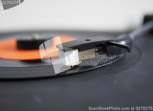 Image of Vinyl record on turntable