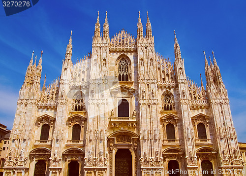 Image of Retro look Milan cathedral