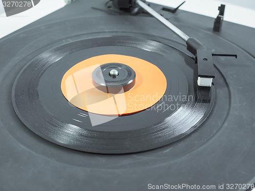 Image of Vinyl record on turntable