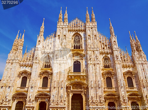 Image of Retro look Milan cathedral