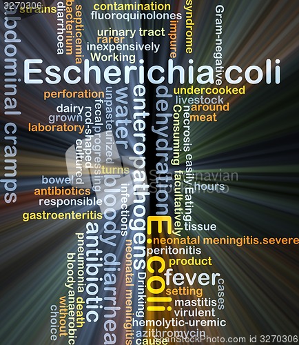 Image of Escherichia coli E. coli background concept glowing