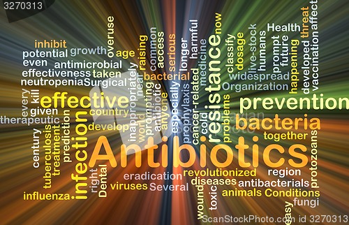 Image of Antibiotics background concept glowing