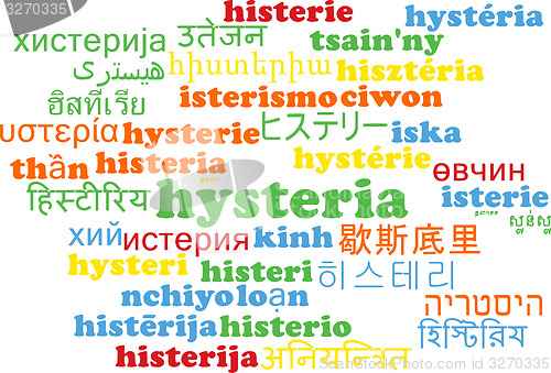 Image of Hysteria multilanguage wordcloud background concept
