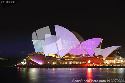 Image of Sydney Opera House in pastel tones for Vivid Sydney