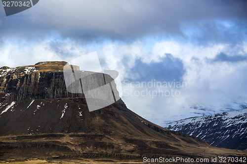 Image of Impressiv volcanic mountain in Iceland