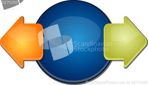 Image of Two outward arrows Blank business diagram illustration