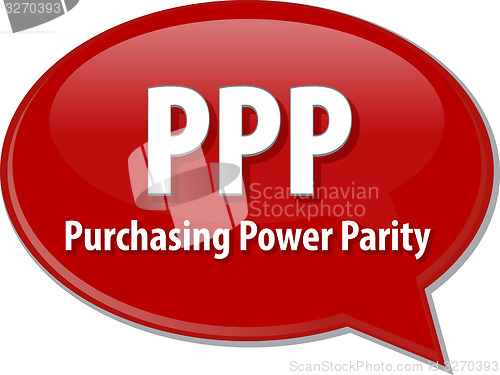 Image of PPP acronym word speech bubble illustration