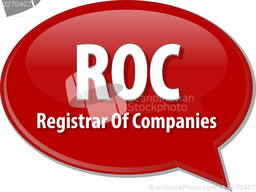 Image of ROC acronym word speech bubble illustration