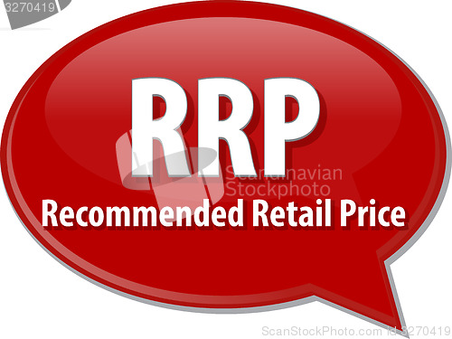 Image of RRP acronym word speech bubble illustration