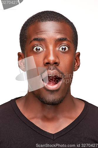 Image of portrait of handsome young black african smiling man