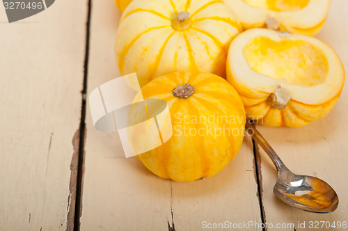 Image of fresh yellow pumpkin