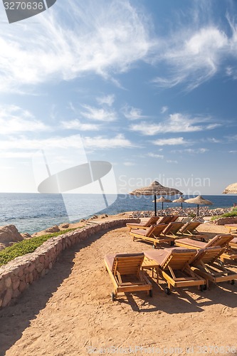 Image of Beach at the luxury hotel, Sharm el Sheikh, Egypt