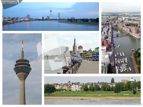 Image of Duesseldorf landmarks collage