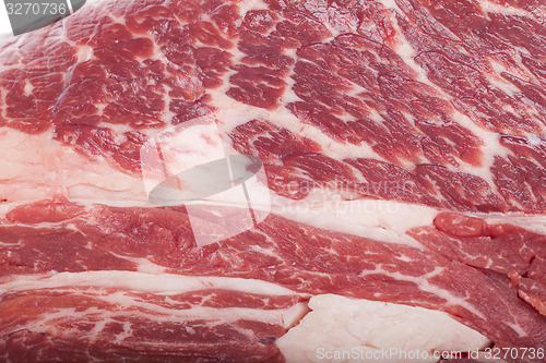 Image of Fresh Slice of Beef Meat on White Background