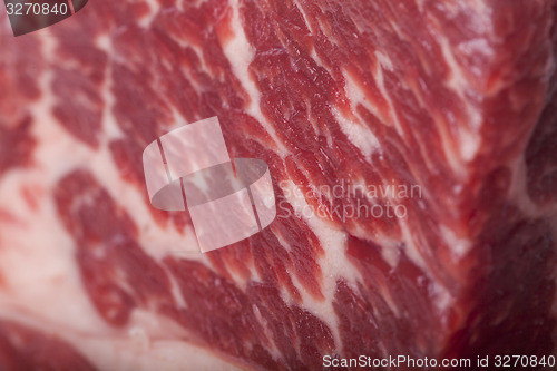 Image of Fresh Slice of Beef Meat on White Background