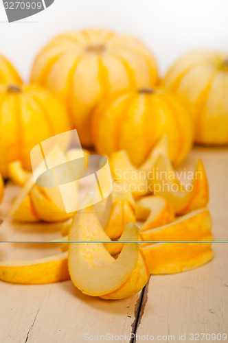 Image of fresh yellow pumpkin