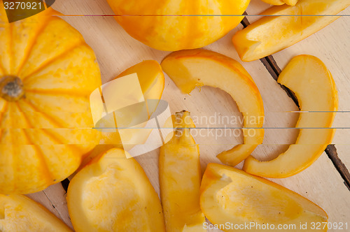 Image of fresh yellow pumpkin