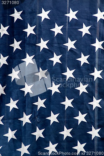 Image of stars of US flag hanging vertically