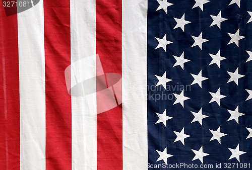 Image of US flag hanging vertically