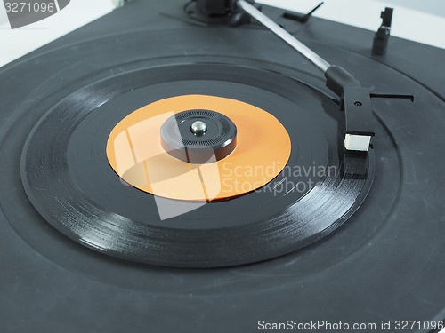 Image of Vinyl record on turntable