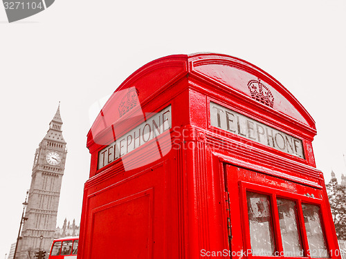 Image of Retro look London telephone box