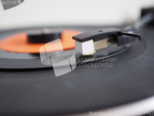 Image of Vinyl record on turntable