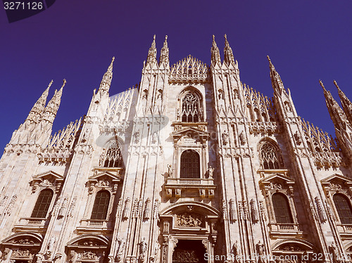 Image of Retro look Milan Cathedral