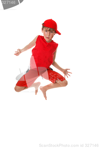 Image of Child mid jump